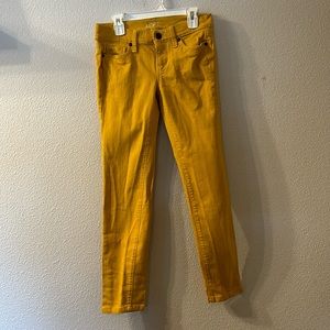 Loft yellow modern skinny jeans size 00P